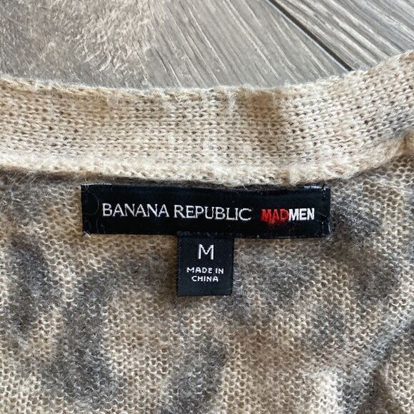 Banana Republic Mad Men Cheetah Cardigan Mohair - Picture 2 of 4